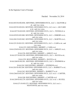 In the Supreme Court of Georgia Decided: November 24, 2014