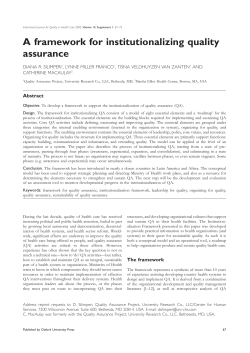 Quality - USAID ASSIST Project