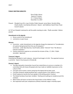 public meeting minutes - Derry