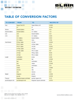 Table oF Conversion FaCTors