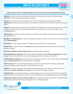 NICU Glossary PDF