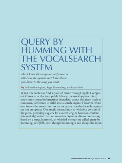 query by humming with the vocalsearch system