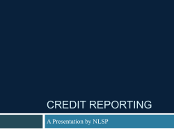 CREDIT REPORTING