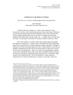 Criminal Law in the Shadow of Violence from The Law of Violence