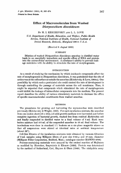 Efflux of Macromolecules from Washed