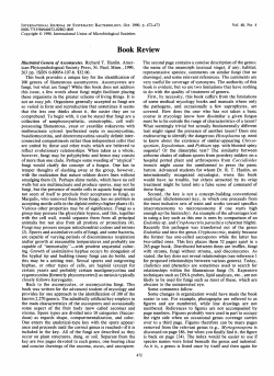 Book Review - International Journal of Systematic and Evolutionary