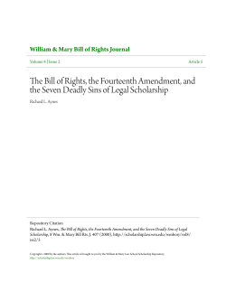 The Bill of Rights, the Fourteenth Amendment, and the Seven