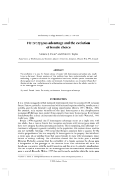 Heterozygous advantage and the evolution of female choice