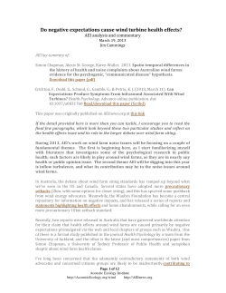 Do negative expectations cause wind turbine health effects?
