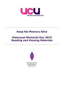 Holocaust Memorial Day suggested reading