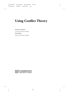 Using Conflict Theory