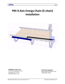 Installing the X-axis E-chain