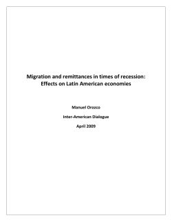 Migration and remittances in times of recession: Effects