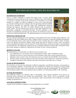 electrolysis of urea using gel electrolyte