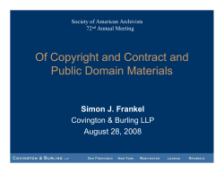 Of Copyright and Contract and Public Domain Materials