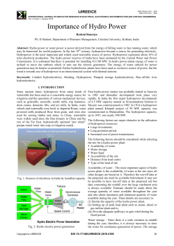 Importance of Hydro Power