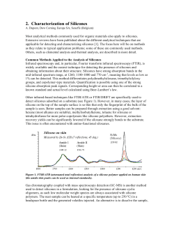 2. Characterization of Silicones