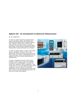 Agilent 101: An Introduction to Electronic Measurement