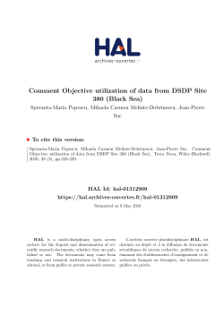 Comment Objective utilization of data from DSDP Site 380