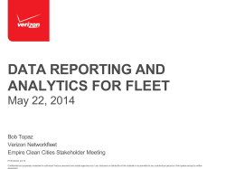 Robert Topaz - Verizon Telematics, Network Fleet Presentation