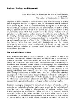 Political Ecology and Degrowth