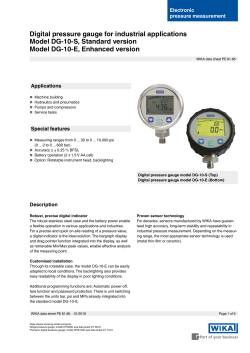 Digital pressure gauge for industrial applications Model DG-10