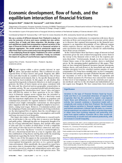 Economic Development, Flow of Funds and the Equilibrium