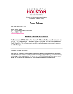 NATIONAL ARSON AWARENESS WEEK