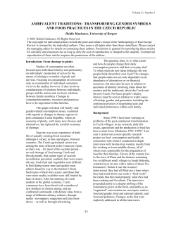 ambivalent traditions: transforming gender symbols and food