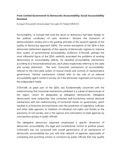 From Limited Government to Democratic Accountability: Social