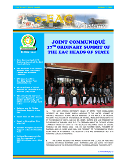 Newsletter - East African Community