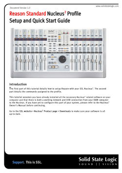 Reason Standard Nucleus2 Profile Setup and