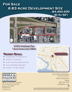 For Sale 6.83 Acre Development Site