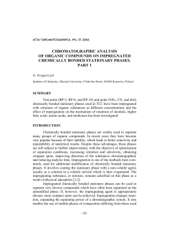 Chromatographic analysis of organic compounds on impregnated