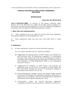 (Payment of Fees) Regulations, 2012