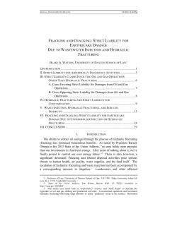 fracking and cracking: strict liability for earthquake damage due to