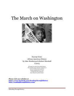 The March on Washington - Reading Through History