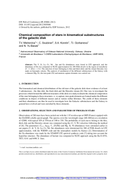 Chemical composition of stars in kinematical substructures of the