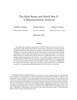 The Baby Boom and World War II: A Macroeconomic Analysis