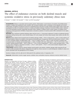The effect of endurance exercise on both skeletal muscle