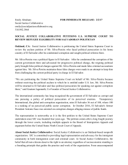 SJC Petitions U.S. Supreme Court To Review Refugee Eligibility for