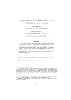 Longitude matters - UMD Econ