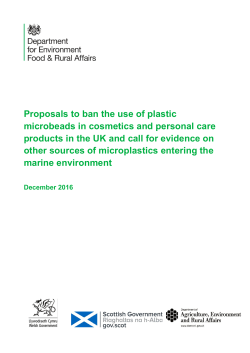 Proposals to ban the use of plastic microbeads in cosmetics and