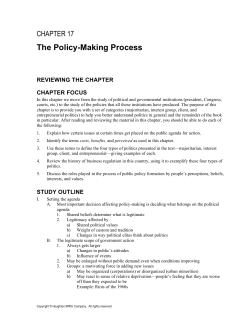 The Policy-Making Process