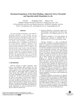 Mechanical Impedance of the Hand Holding a