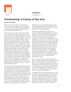 Printmaking: A Colony of the Arts