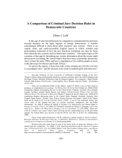 A Comparison of Criminal Jury Decision Rules in Democratic