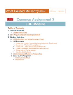 Common Assignment 3 LDC Module - K