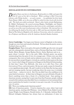 Douglas Dunn - Dark Horse Magazine