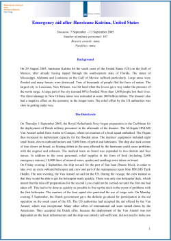 Emergency aid after Hurricane Katrina, United States